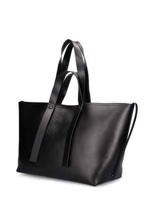 Δερμάτινη τσάντα shopper Off-white μαύρο