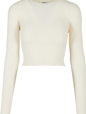 Памучен пуловер Urban Classics бяло