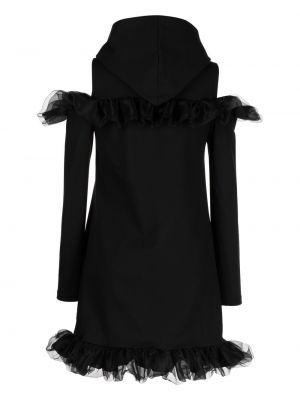 Tylové koktejlové šaty Shanshan Ruan černé