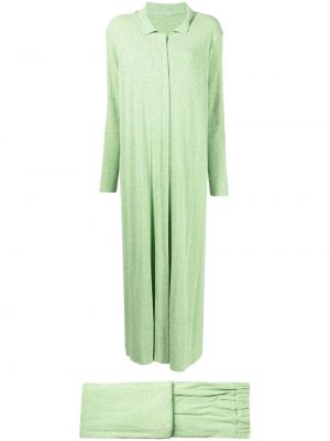 Pletené dlouhé šaty Bambah zelené