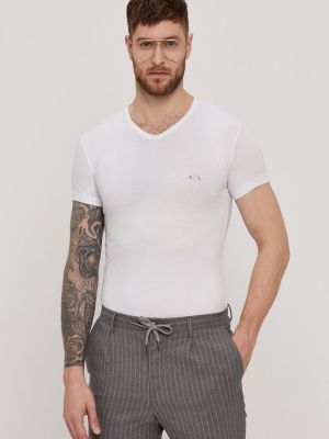 Тениска с дълъг ръкав Armani Exchange бяло