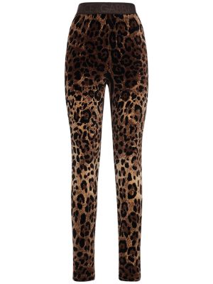 Leopárdmintás leggings nyomtatás Dolce & Gabbana