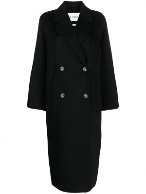 Vlnený kabát Ivy & Oak čierna