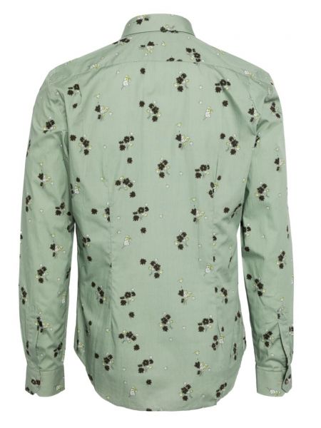 Raštuota medvilninė marškiniai Paul Smith žalia