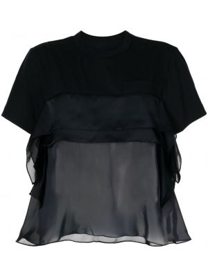 Prozirna bluza Sacai crna