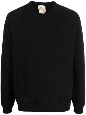 Sweatshirt mit rundhalsausschnitt aus baumwoll Ten C schwarz