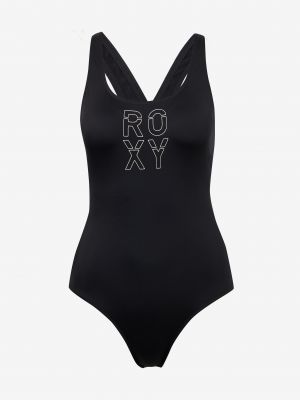Jednodielne plavky s potlačou s potlačou Roxy čierna