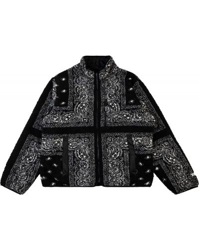 Megfordítható fleece dzseki Supreme fekete