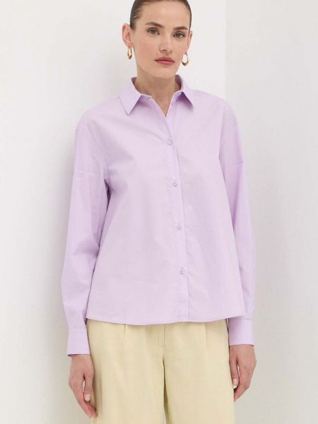 Класична бавовняна сорочка Armani Exchange фіолетова