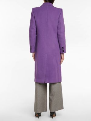Płaszcz wełniany Isabel Marant fioletowy