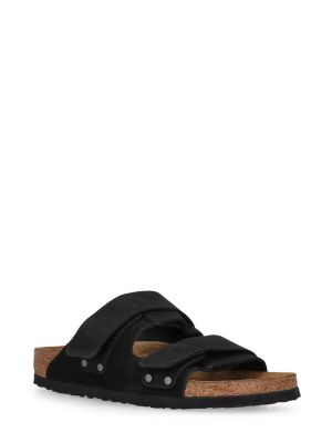 Semišové sandále Birkenstock čierna