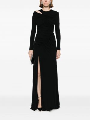 Asymetrické večerní šaty Alexander Mcqueen černé