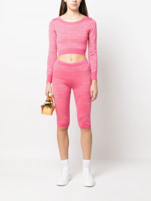 Pullover mit print Moschino pink