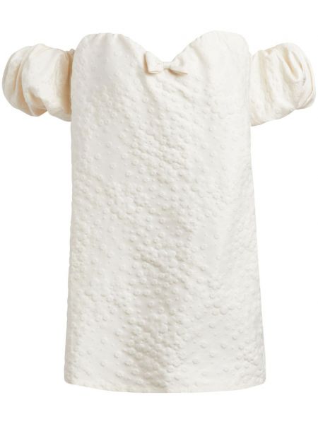 Jedwabna prosta sukienka Markarian biała