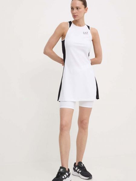 Sportska mini haljina Ea7 Emporio Armani bijela