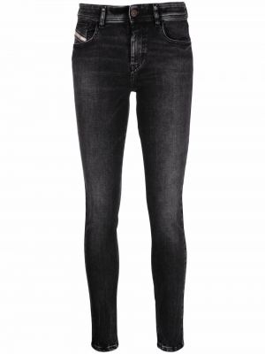 Skinny fit-jeans Diesel svart