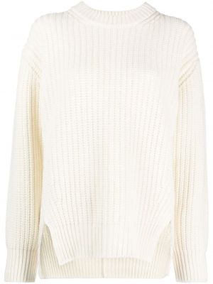 Sweter wełniany Moncler biały