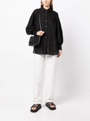 Bavlněná košile Karl Lagerfeld černá