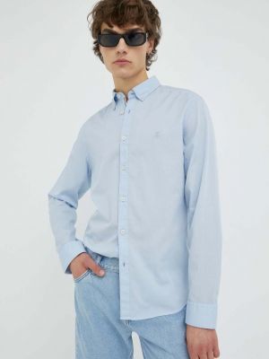 Péřová košile s knoflíky Marc O'polo modrá