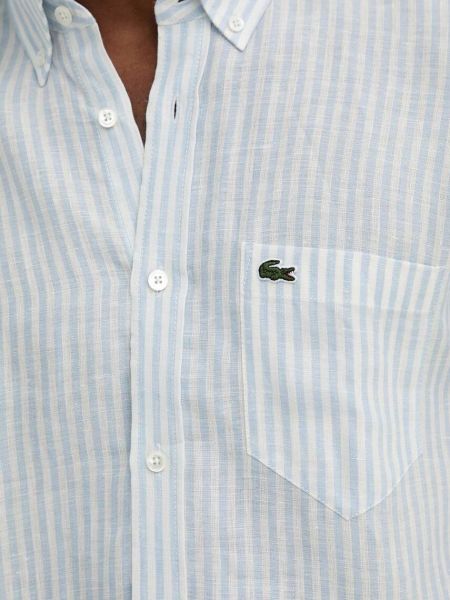 Пуховая льняная рубашка на пуговицах Lacoste