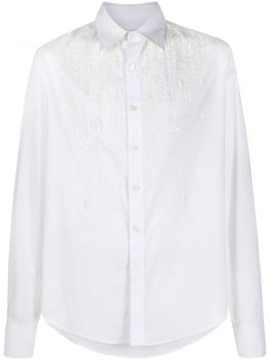 Camisa con bordado con lentejuelas Gianfranco Ferré Pre-owned blanco