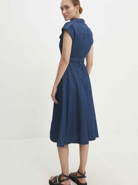 Dlouhé šaty Answear Lab modré