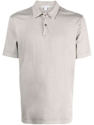 Medvilninis polo marškinėliai James Perse pilka