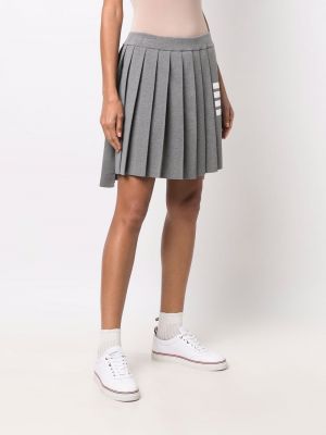 Plisované mini sukně Thom Browne šedé