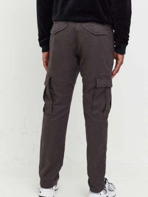 Jednobarevné kalhoty Superdry šedé