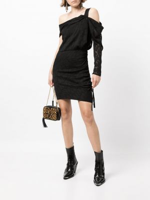 Mini vestido con estampado leopardo Iro negro