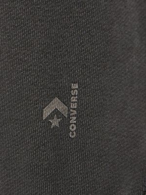 Βαμβακερός φούτερ fleece Converse μαύρο