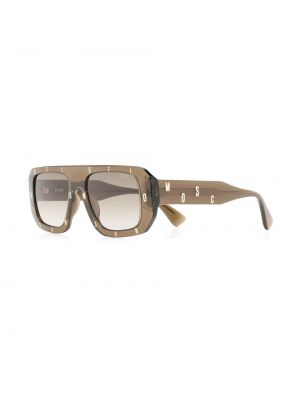 Oversized sluneční brýle Moschino Eyewear hnědé
