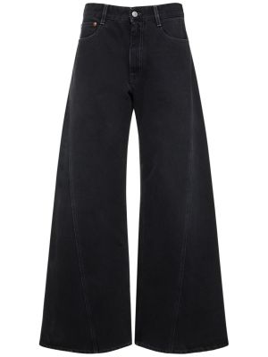 Bavlněné džíny relaxed fit Mm6 Maison Margiela černé