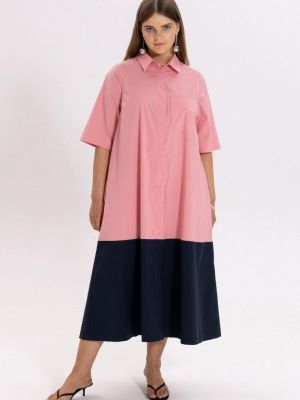 Платье-рубашка Lessismore розовое