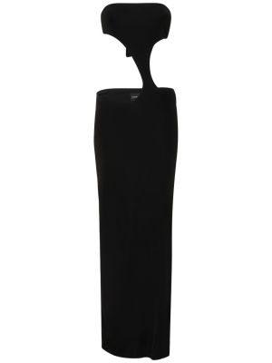 Viskózové dlouhé šaty Louisa Ballou čierna