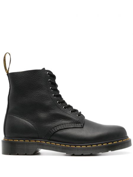 Korkeat litteät saappaat Dr. Martens musta