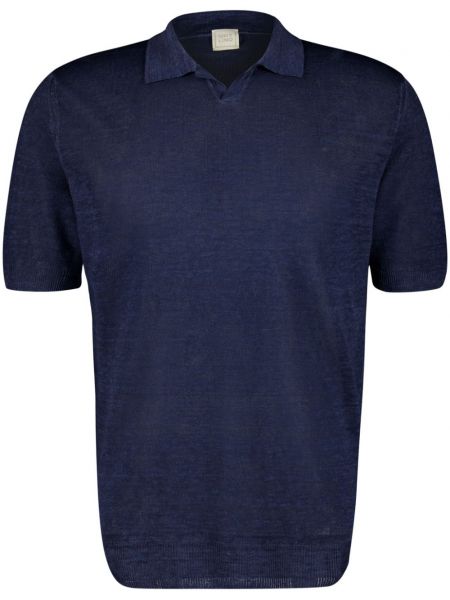 Leinen poloshirt 120% Lino blau