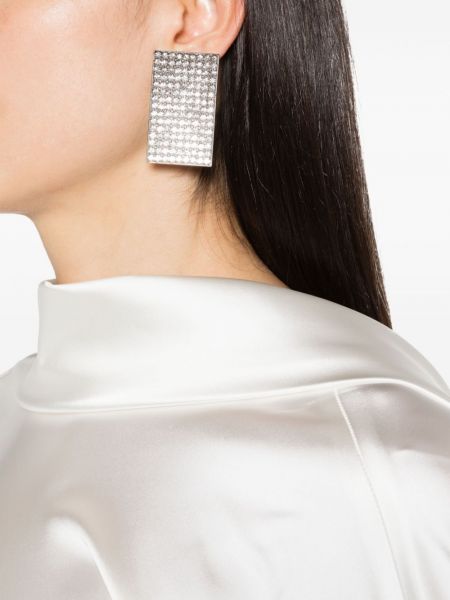 Boucles d'oreilles en cristal Alessandra Rich argenté