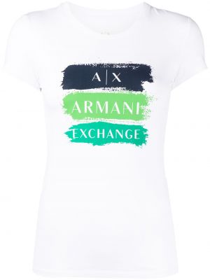 Trykt t-skjorte Armani Exchange hvit