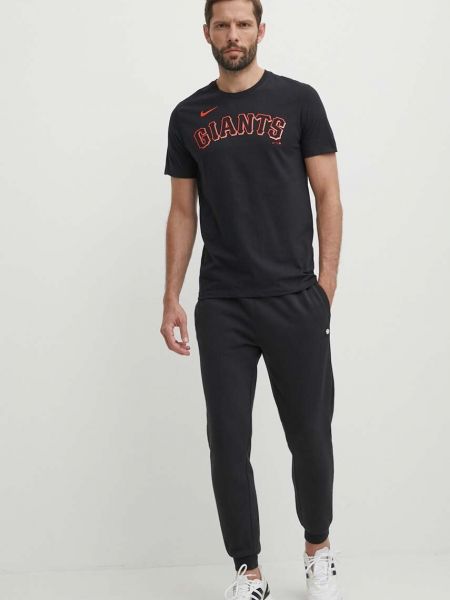 Koszulka bawełniana z nadrukiem Nike czarna