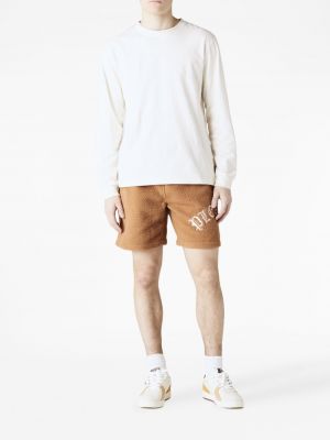 Fleece shorts mit stickerei Pleasures braun