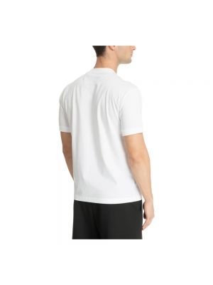 Koszulka bawełniana z nadrukiem Ea7 Emporio Armani biała