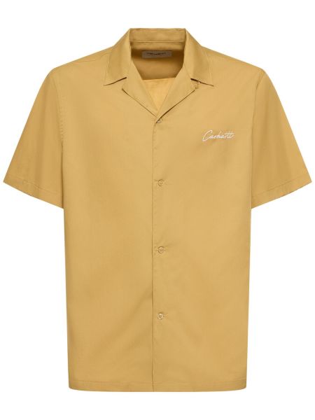 Camisa de algodón manga corta Carhartt Wip beige