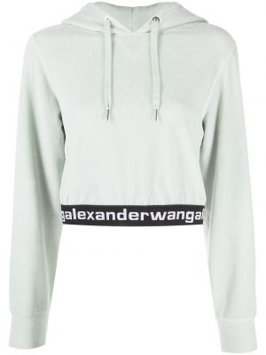 Hoodie en tricot Alexander Wang gris