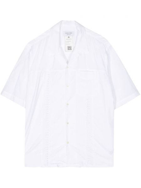 Nėriniuota medvilninė marškiniai Marine Serre balta