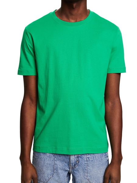 Хлопковая футболка Esprit зеленая
