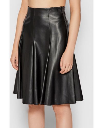 Kožená sukně z imitace kůže United Colors Of Benetton černé