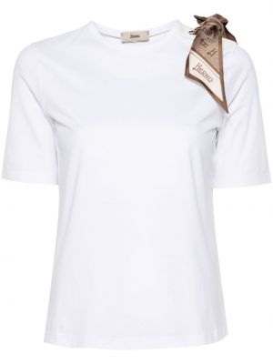 T-krekls ar apaļu kakla izgriezumu Herno balts