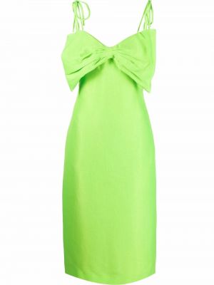 Sukienka midi z kokardką Msgm zielona