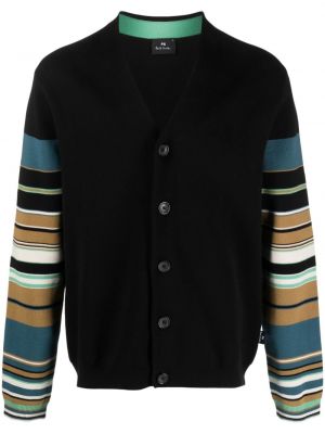 Cardigan a righe Ps Paul Smith nero